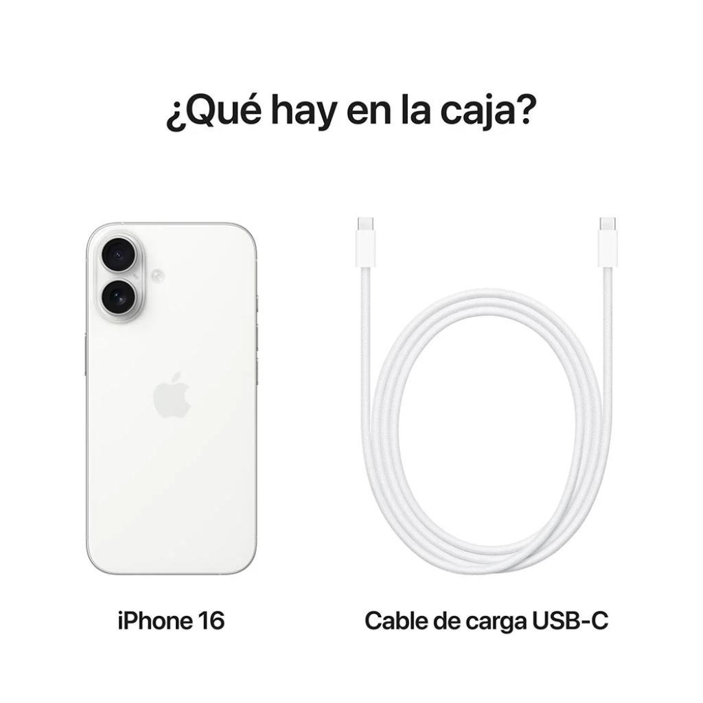 iPhone 16 Sim Física 128GB Blanco