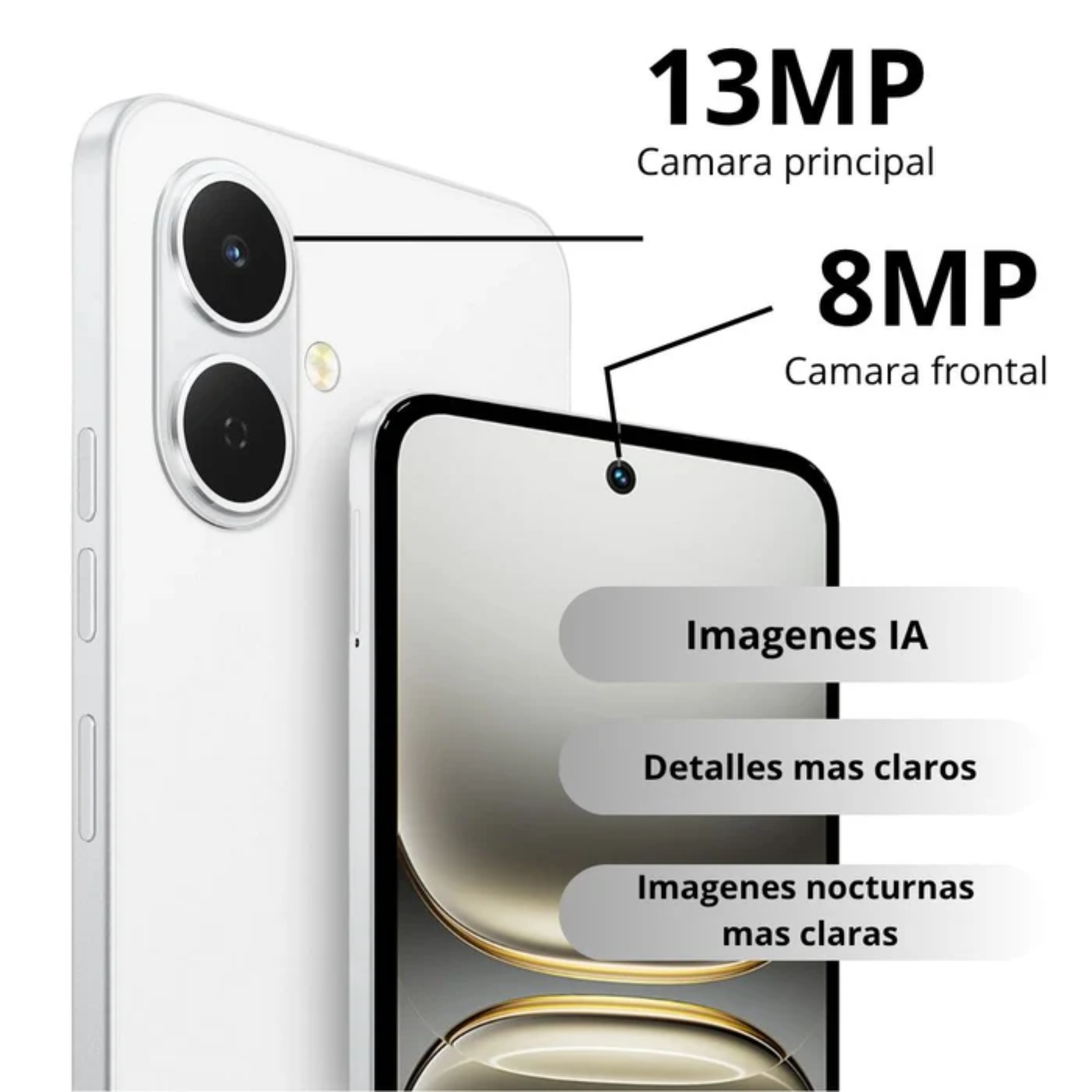 Tecno Spark GO 2 128GB + 4GB RAM Color Blanco